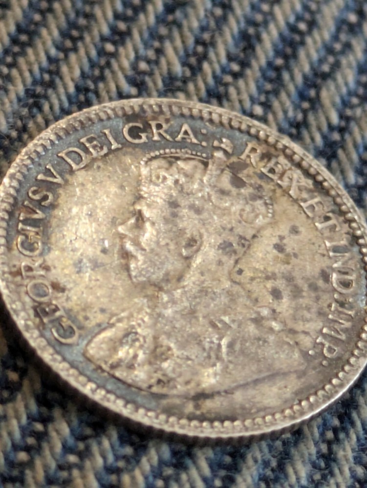 1912 Canadian 5 Cent Fine+ Silver