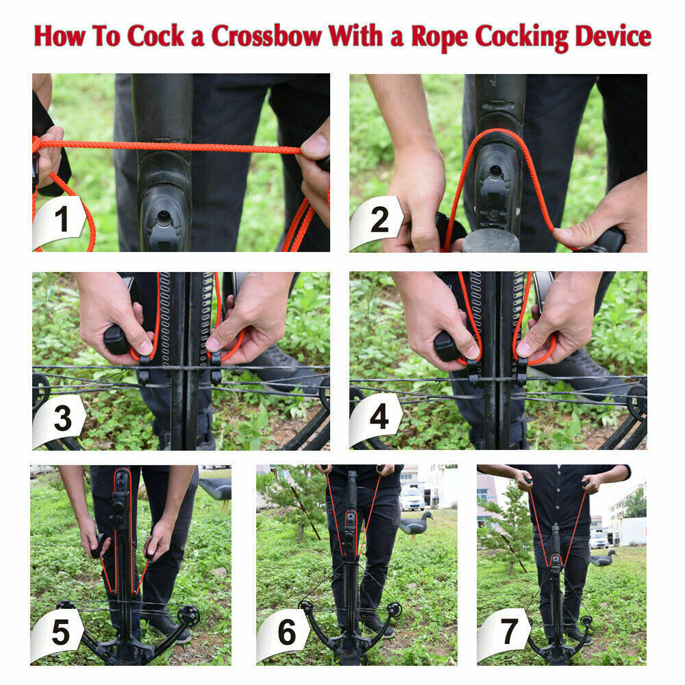 Crossbow Rope Cocking Device Crossbows Cock Handle String Aid Cocker Ropes NEW