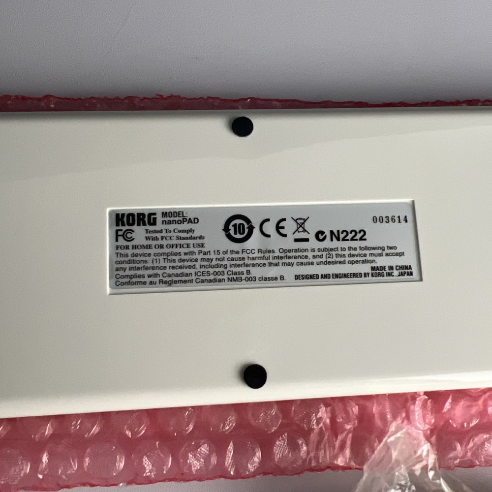 Korg nanoPAD USB Drum Controller White