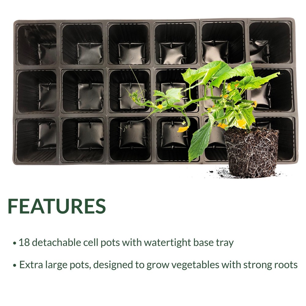 Reusable 18 Pot Seed Starting Plastic Tray