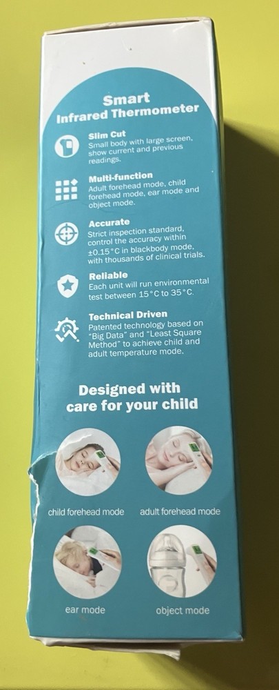 Forehead & Ear Smart Infrared Thermometer, RoHS certified