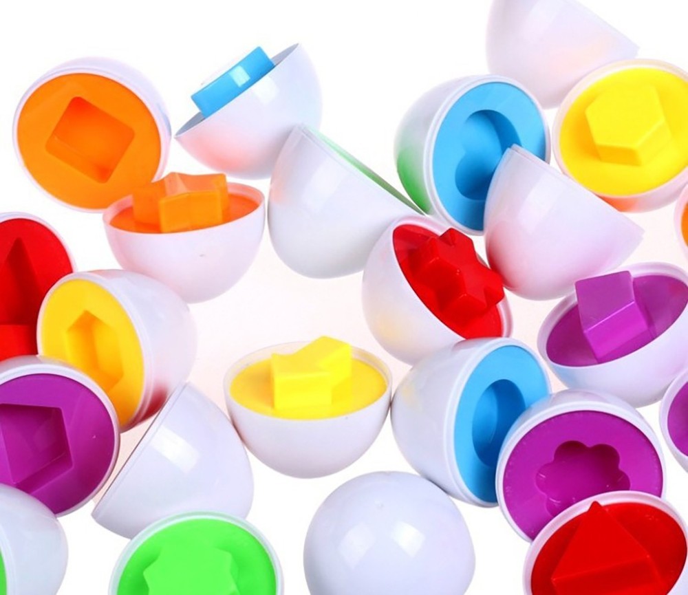 Board No More! Educational Matching Shape and Color Eggs Game