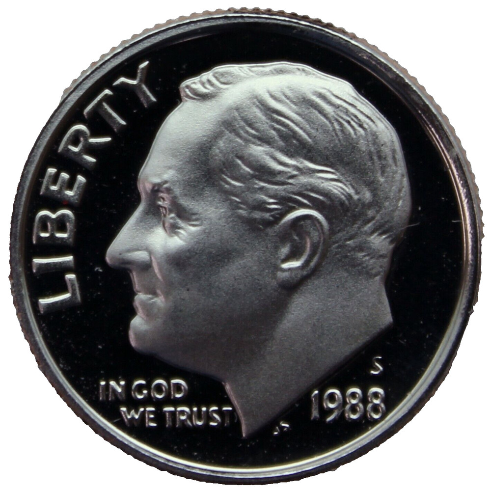 1988-S Proof Roosevelt Dime