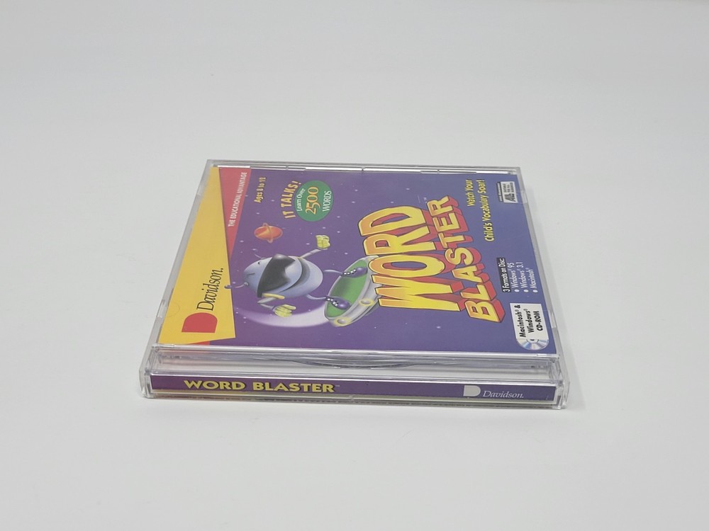 Word Blaster & Math Blaster PC Game Education Learning Lot Tested Free US Ship