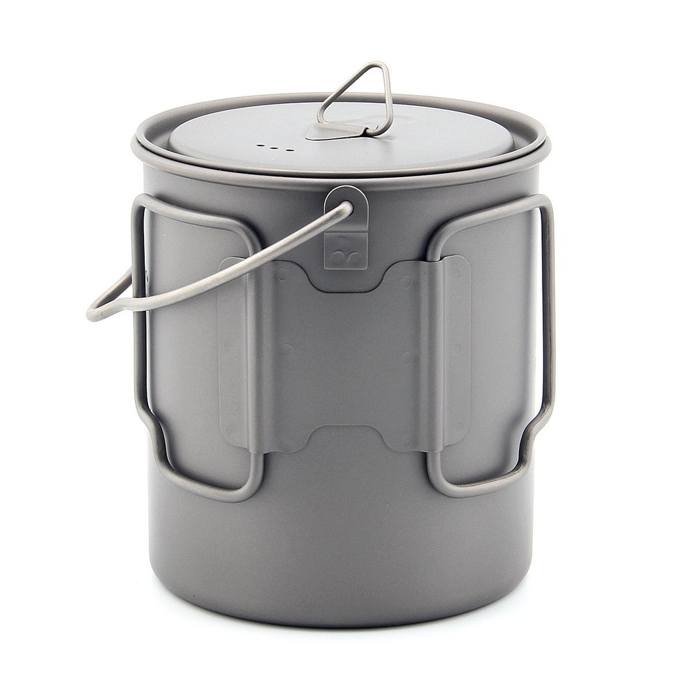 Titanium Pot 750ml Bail Handle Camping Cookware Ultralight Backpacking Cook Set