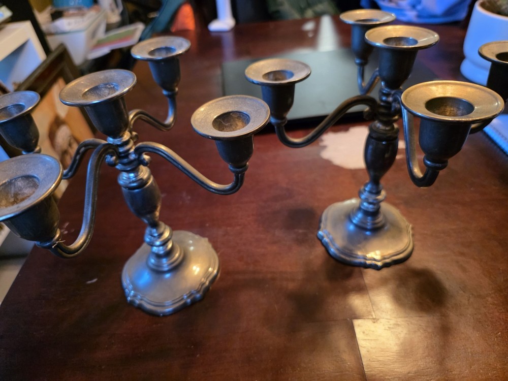 2 - Godinger Silver Art Co 5 Candle Holder