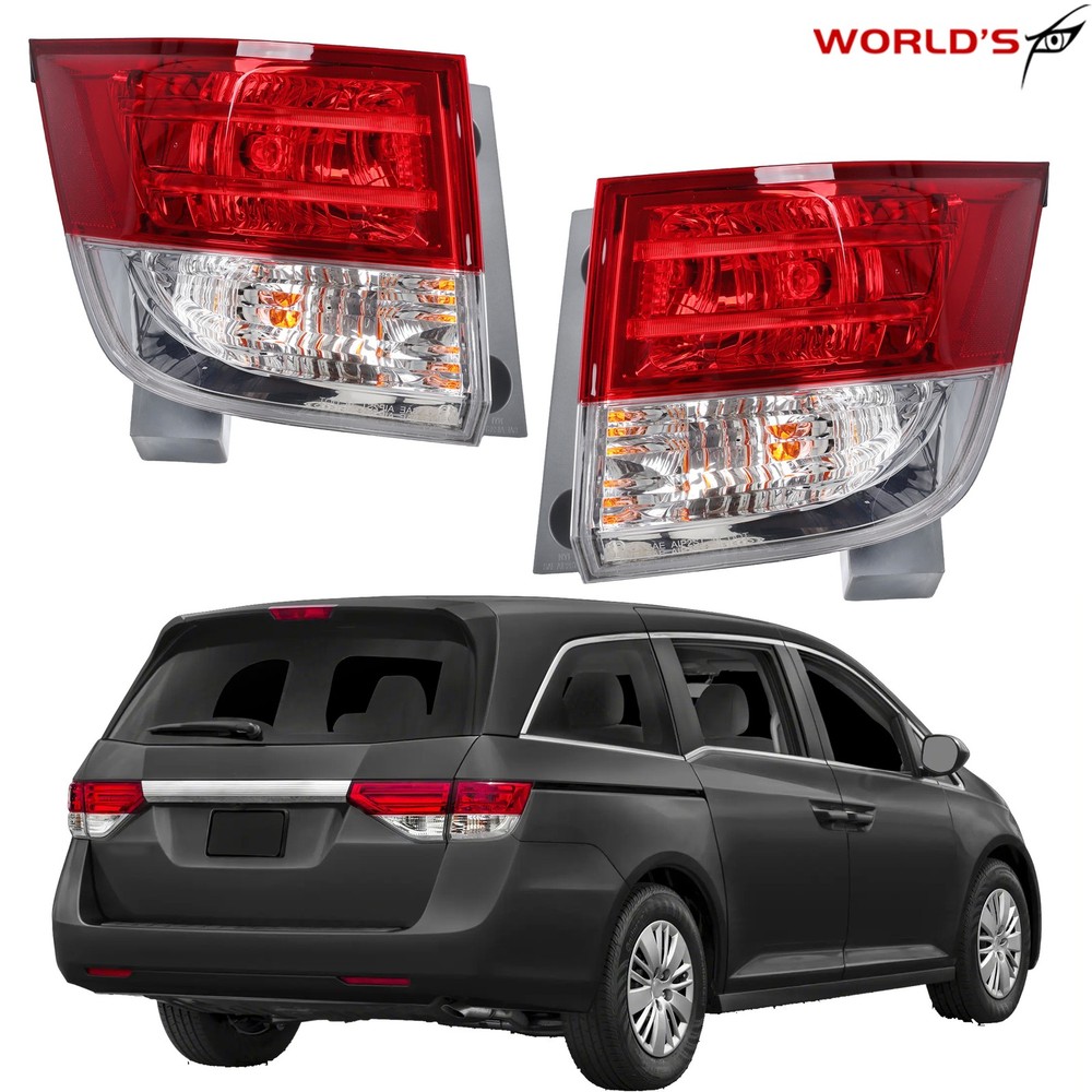 Tail Lights Left&Right Side For Honda Odyssey 2014-2017 Halogen Type Tail Lamps