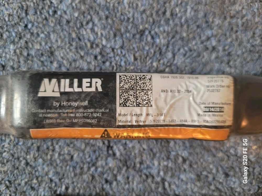 Miller Personal Fall Limiters With Anchoring Strap