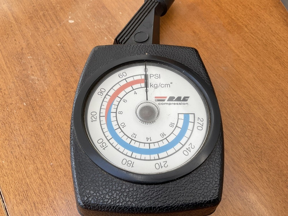 Vintage RAC PSI & Kg/cm Engine Compression Tester/Gauge