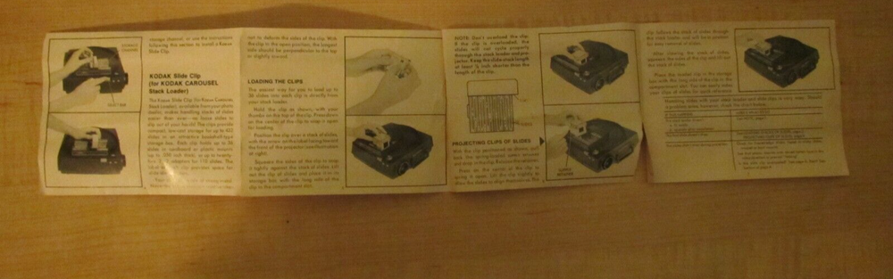 Vintage Kodak Carousel Stack Loader No. B40 Instructions Included Cat 151 4249