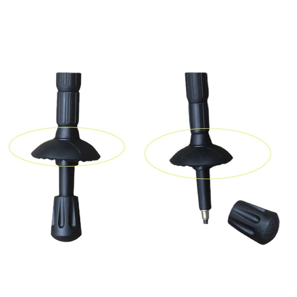 DraCra 8 Pack Trekking Pole Tips Replacement Hiking Poles Rubber Black
