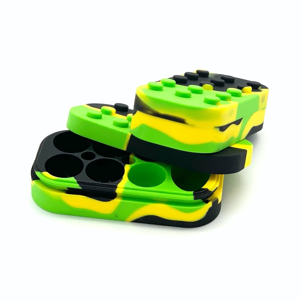 2x Pack Divided 34ml Silicone Container Lego Food-Grade Silicone *LARGE*