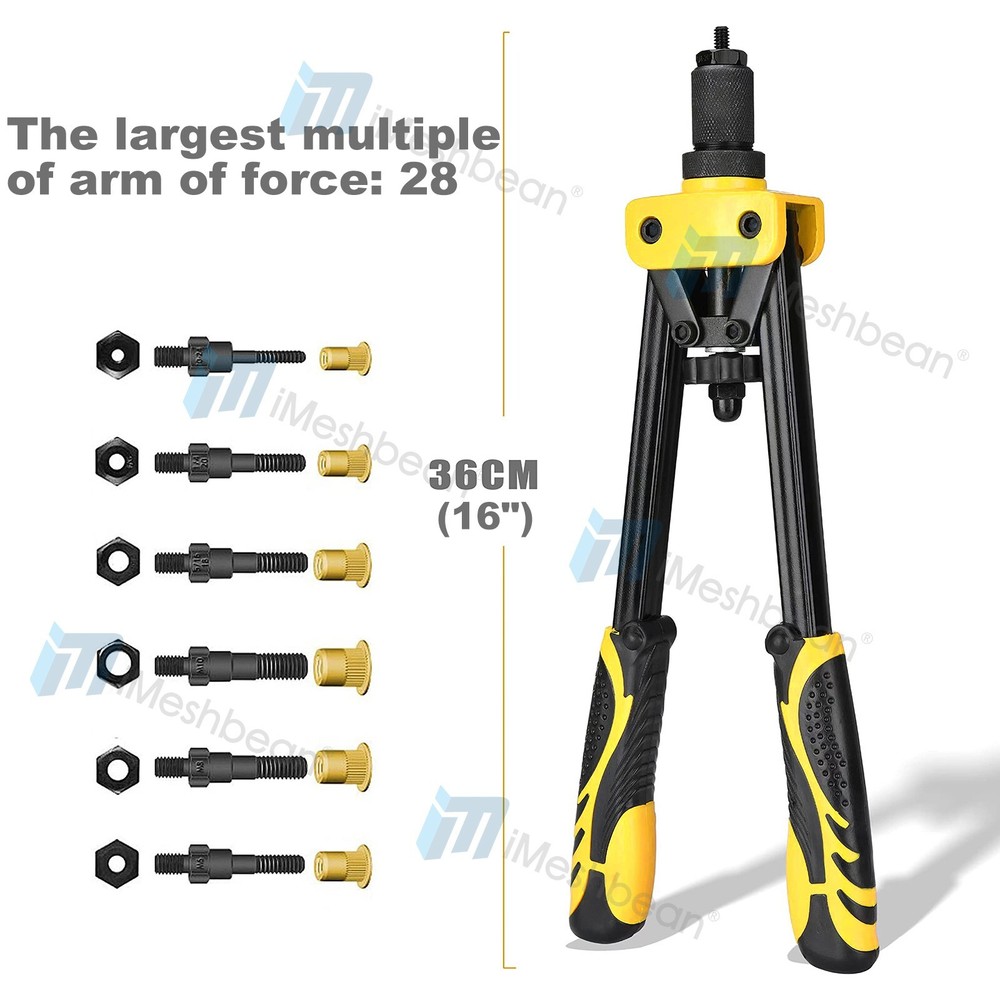 14'' Rivet Gun Kit Rivnut Thread Setting Tool Nut Setter NutSert Metric 70PCS