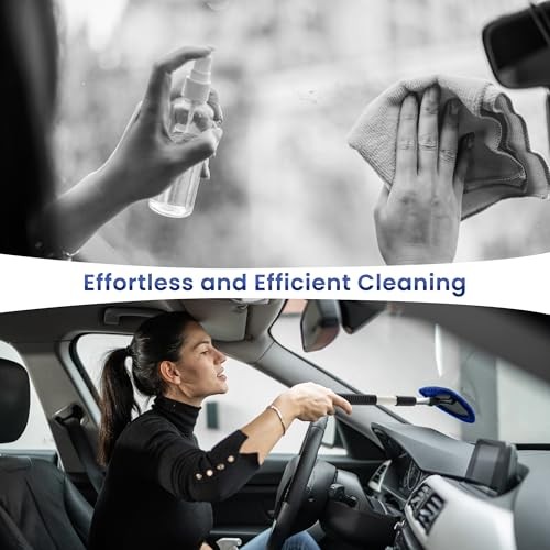 Windshield Cleaner Tool with 180° Rotating Head, Car Window Cleaner Tool with