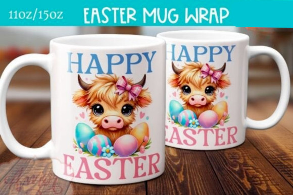 Cute Easter Mug Wraps PNG BUNDLE
