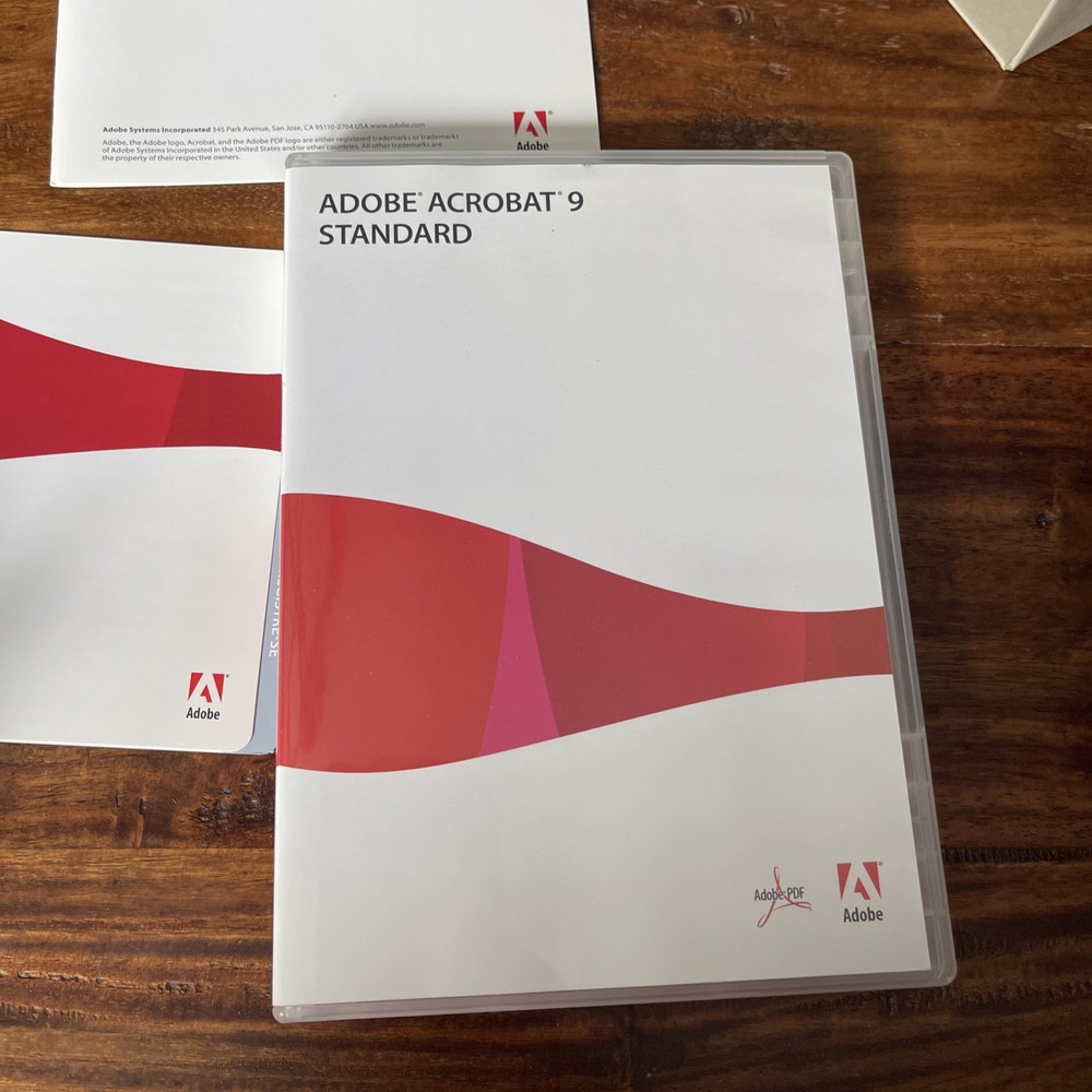 Adobe Acrobat 9 Standard for Windows PC In Original Box W/ Inserts