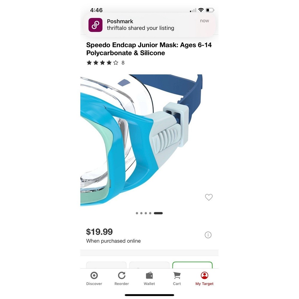 Speedo Endcap Junior Mask for Ages 6-14: Polycarbonate Silicone