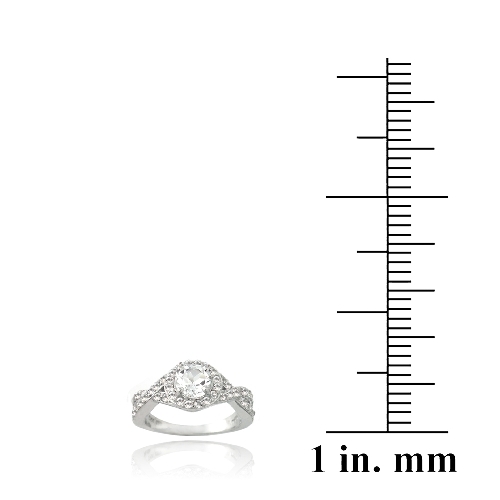 925 Silver 2.8ct White Topaz Infinity Ring