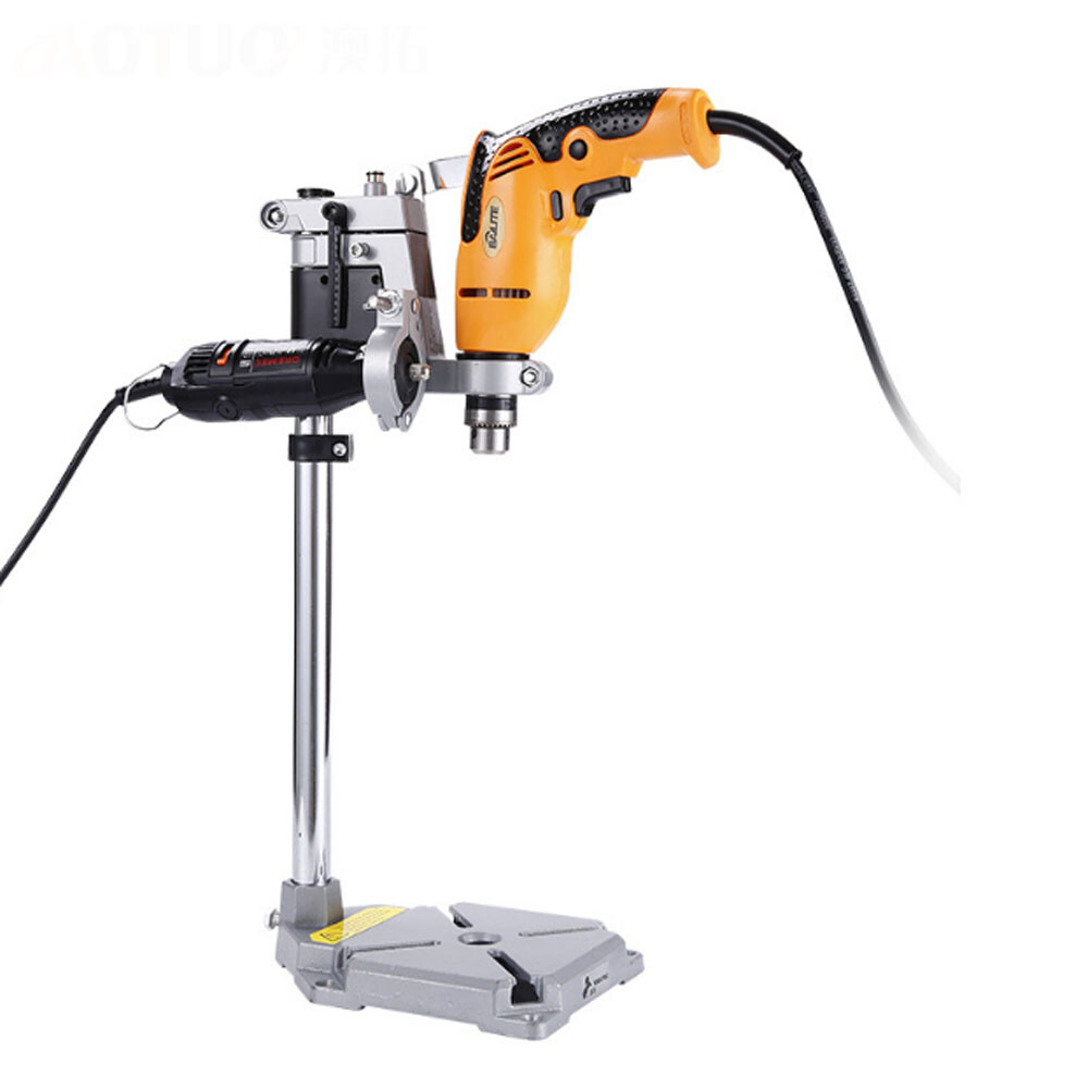 Double Hole Holder Hand Drill Angle Grinder Cast Iron Cutter Holder Support Tool