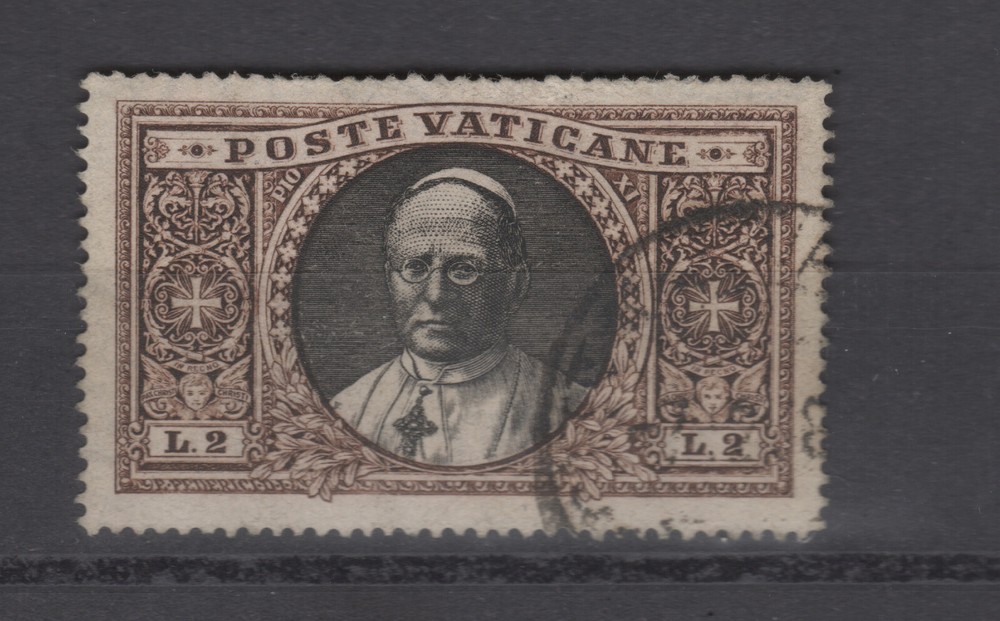 VATICAN # 30  used  VF centering brown