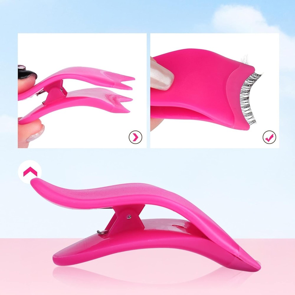 Elegant Plum False Eyelashes Applicator Clip - Perfect for Beginners