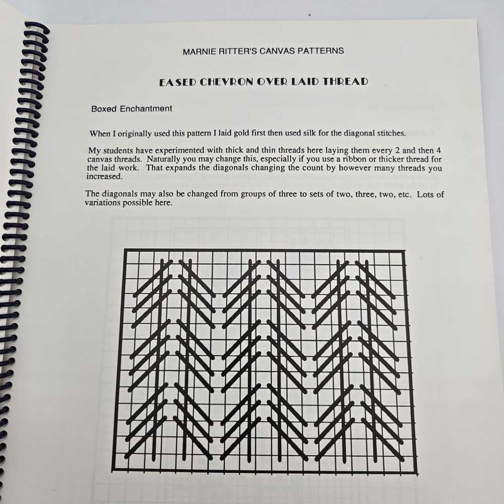 Marnie Ritter's Canvas Patterns 2004 Spiral-bound Autographed Needlework Stitch