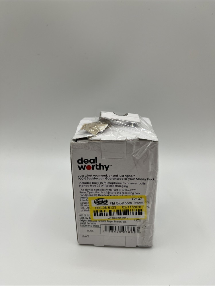 FM Bluetooth Transmitter - Dealworthy Black