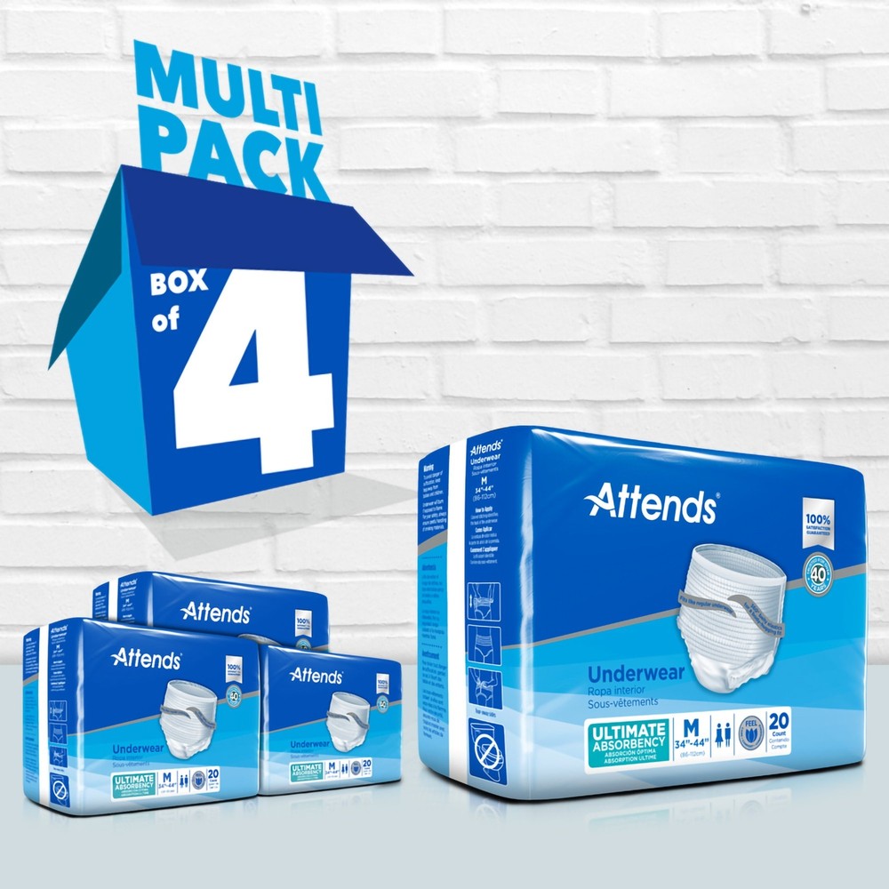 Attends Disposable Underwear Medium Heavy 20 Ct