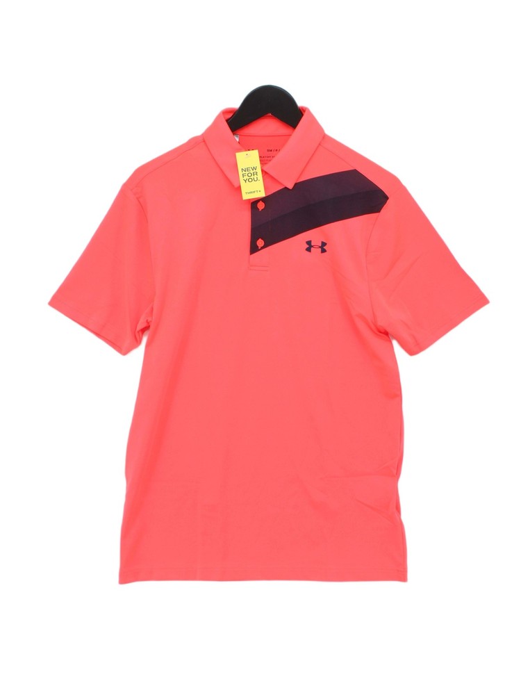 Under Armour Men's Polo S Orange Polyester with Elastane Basic New with tags