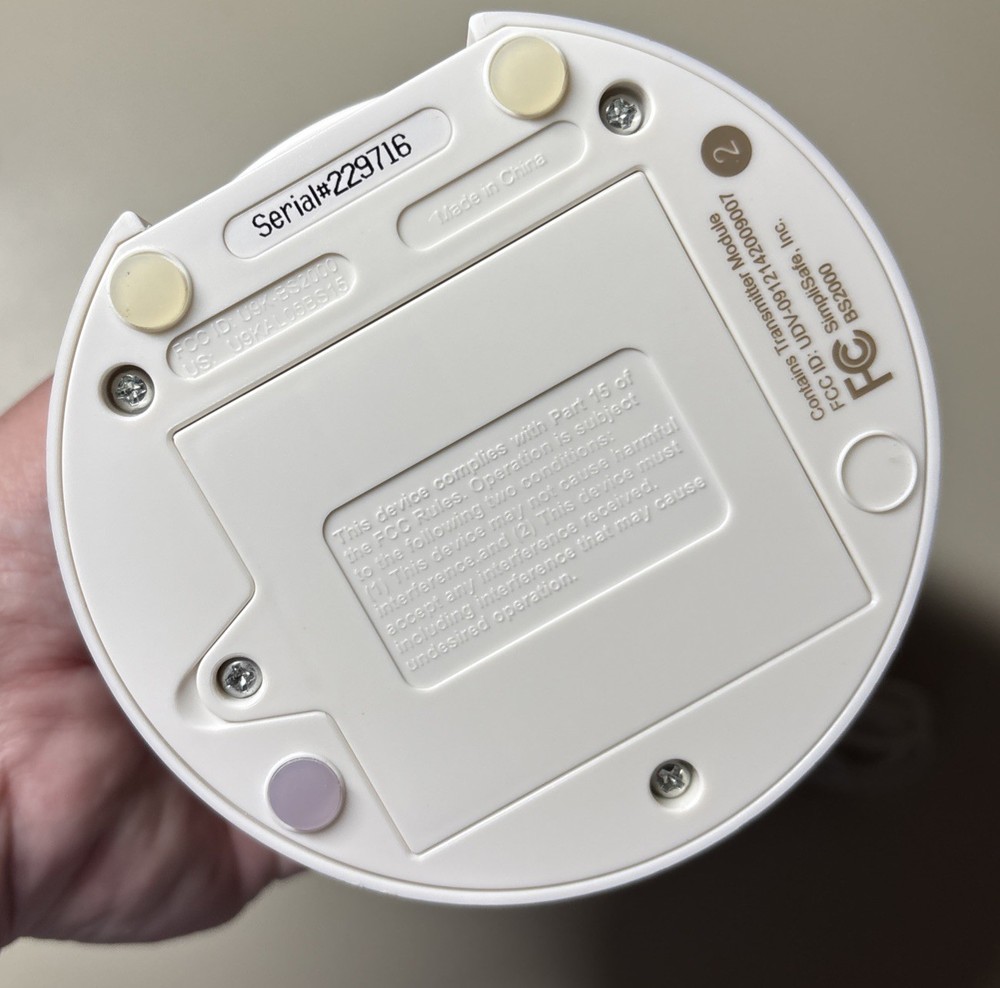 SimpliSafe Gen 2 Base Station Model BS2000 White Working Great