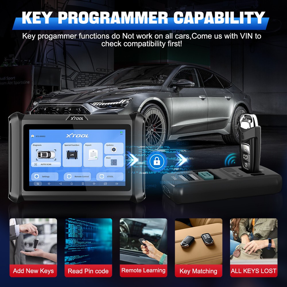 XTOOL D7S Auto Bidirectional Full System Car Diagnostic Scanner KEY Coding TOOL