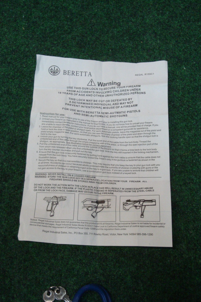 Beretta Gun Lock California Certified