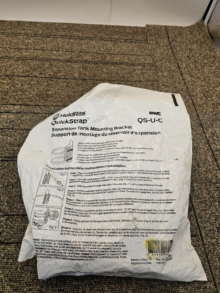 HoldRite QuickStrap QS-U-C Expansion Tank Mounting Bracket Universal For 13"