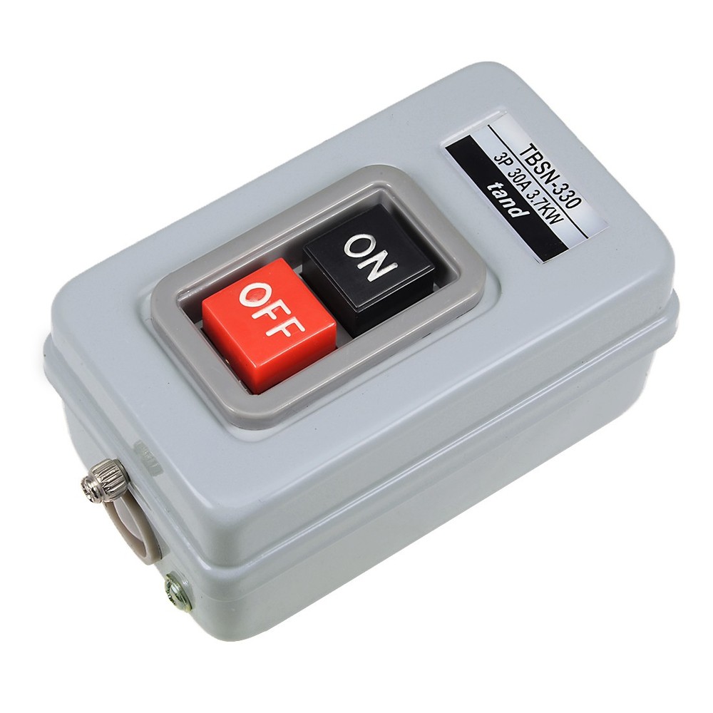 ON OFF Power Push Button Control Switch Box 30A 3.7Kw