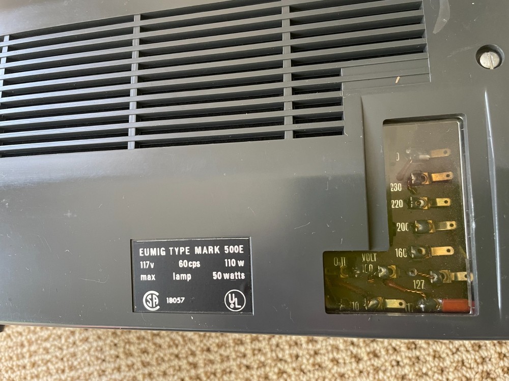 EUMIG Mark 500E Projector - 8mm Std Super – w Paperwork - Austria POWERS LIGHTS