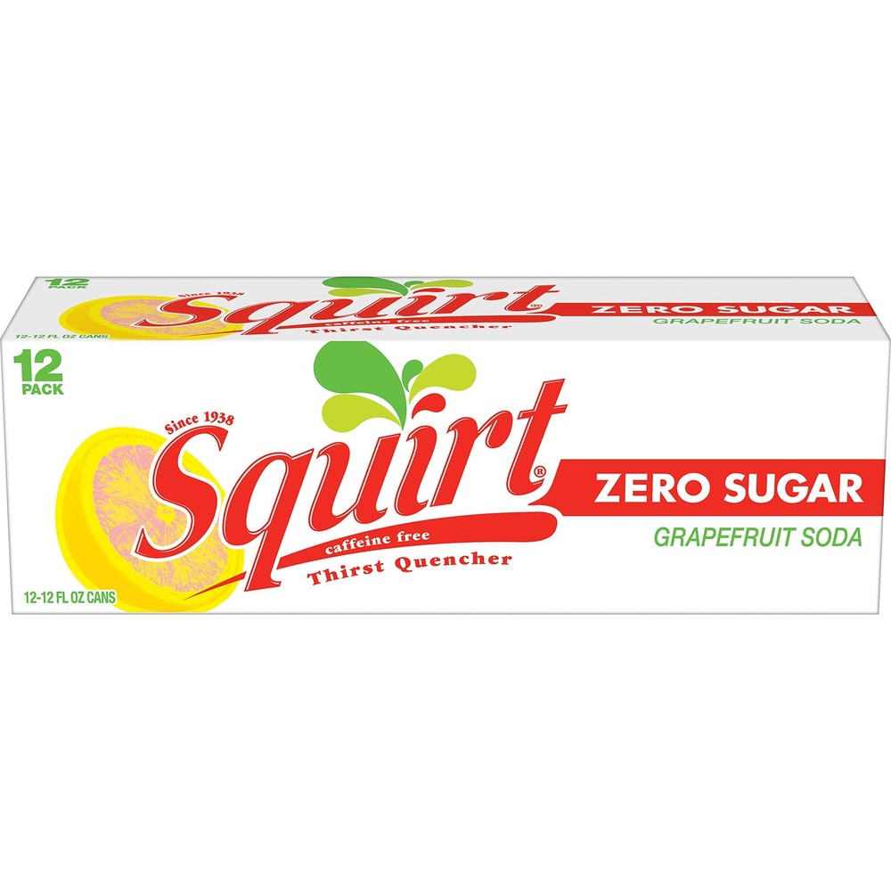 Soda Zero Sugar Grapefruit 12 fl oz Cans 12 Pack