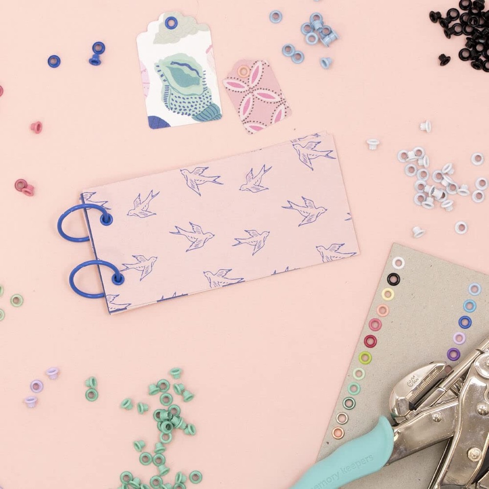 40 Pack Basic Metallic Eyelets Scrapbooking Crafts Inner 5mm Outer 8mm Silver