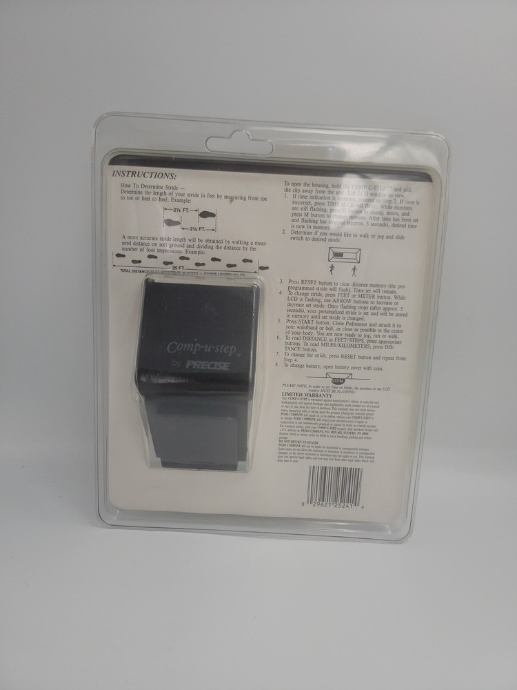 Precise International Comp U Step Electronic Pedometer New Sealed Vintage.