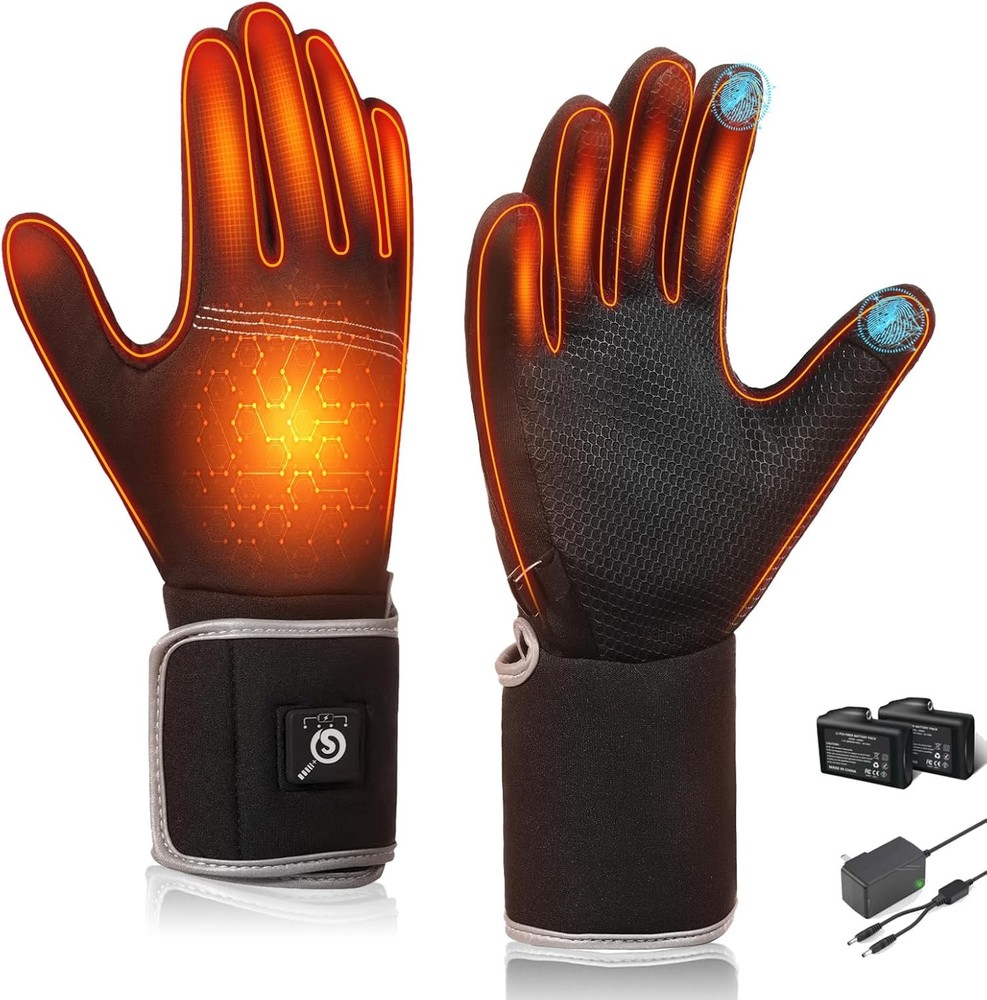 SAVIOR Heated Glove Liners Electric Thin Gloves Rechargeable Medium-Large