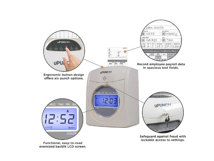uPUNCH AUTO-ALIGN CALCULATING TIME CLOCK BUNDLE UB2300