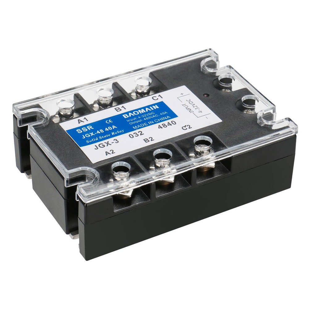 3 Phase Solid State Relay JGX-3340A 4-32 VDC Input 480VAC 40 Amp Output DC/AC