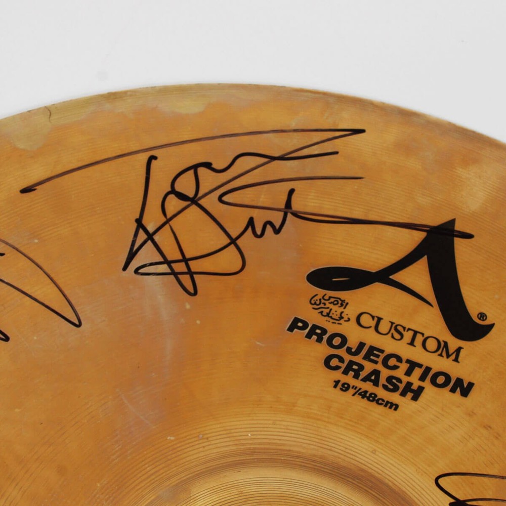 Aerosmith Signed Drum Symbol - COA JSA
