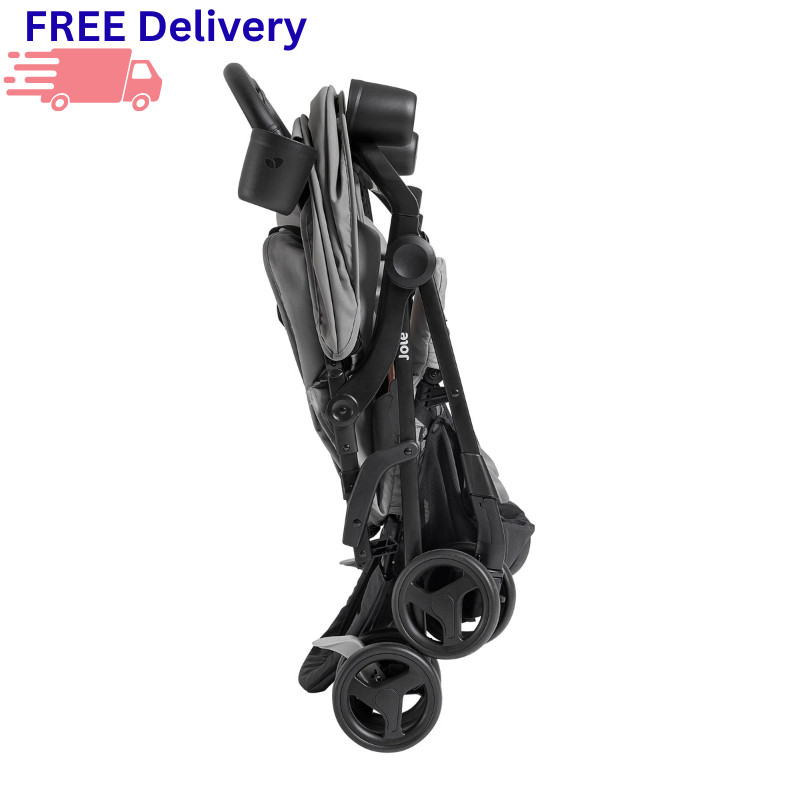 Lightweight Double Stroller Side by Side Foldable Compact Twin Travel Pram