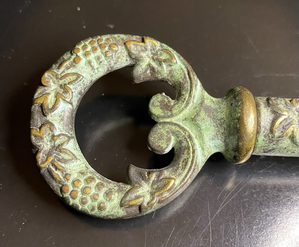 1950’s Solid Brass Corkscrew/ Bottle Opener Skeleton Key. Marked Made In GERMANY
