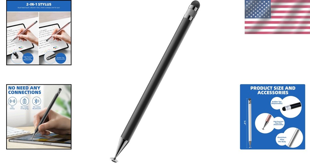 Smooth Disc Tip Stylus Pen for Accurate Touch Inputs - Lightweight & Portable