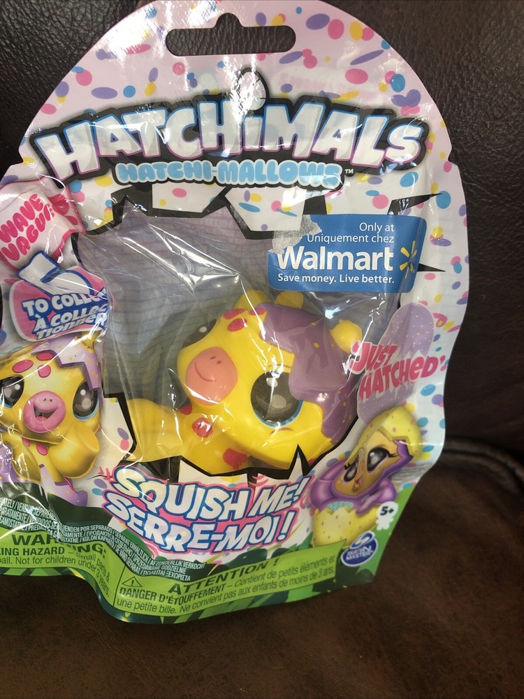 Hatchimals Exclusive Hatchi-Mallows Yellow Hatching Giraffe Squishy Wave 2 New