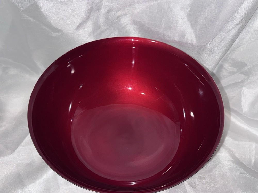 Reed & Barton Red Enamel Silver Plated Bowl - 8 1/3”