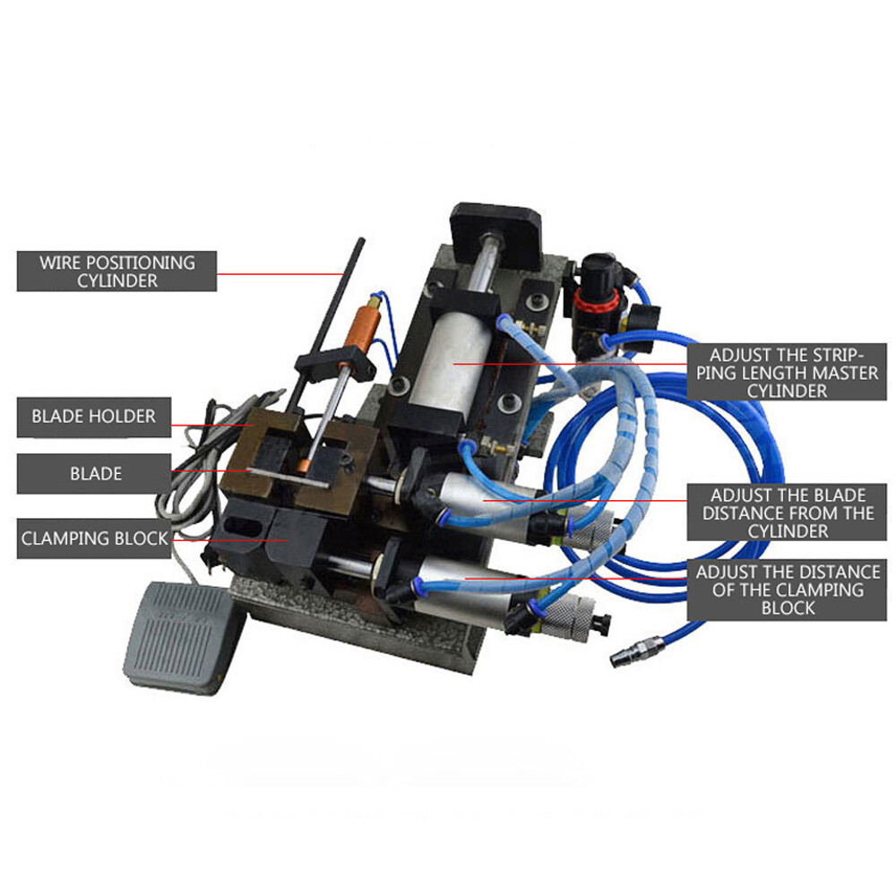 Pneumatic Wire Stripping Machine Copper Cable Peeling Machine Wire Stripper 220V