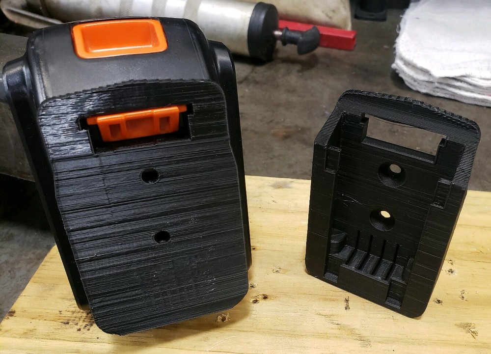 **2 Pack** Black & Decker 20V Wall/Undershelf Locking Battery Holder Mount
