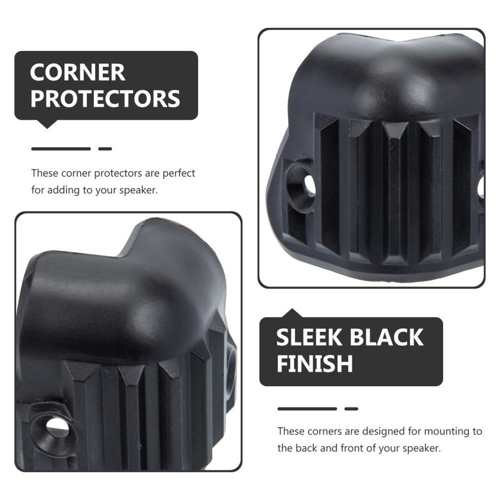 Speaker Corner Protectors 16Pcs Black for Collision Prevention